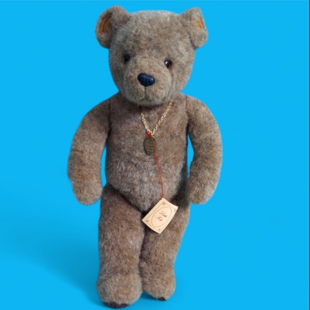 Vintage 1982 Little Folk Mcbride Jointed Bear Plush 22"